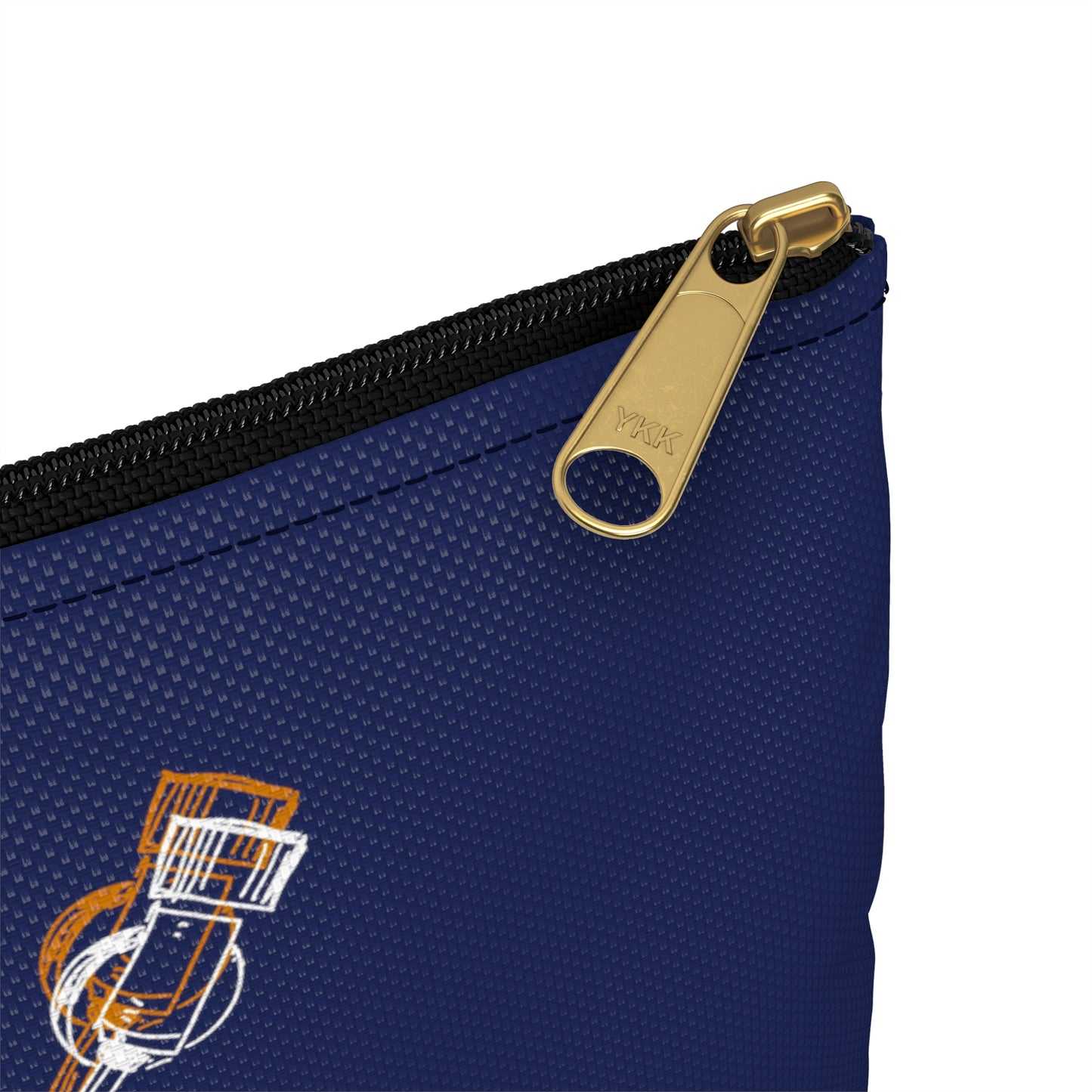 Blue Vinyl Zipper Bag