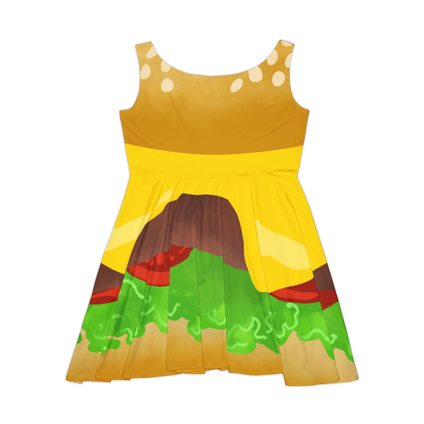 Burger Dress Lookin like a Snack Women's Apparel, Fun Knee Length Dress
