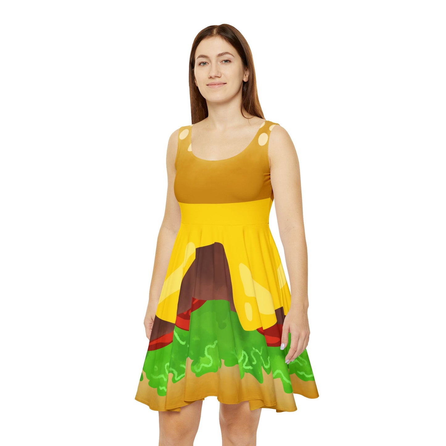 Burger Dress Lookin like a Snack Women's Apparel, Fun Knee Length Dress